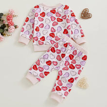 Load image into Gallery viewer, PREORDER: Valentine Girls Sweatshirt and Pant Set 12.23.24
