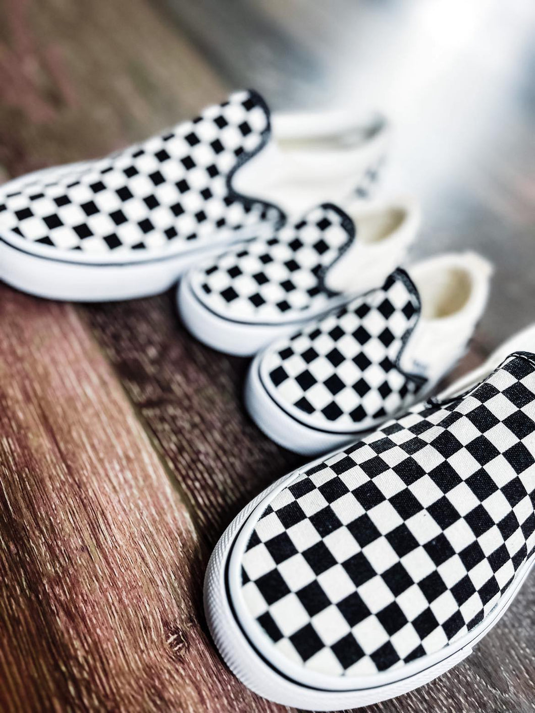 PREORDER: Black and White Checker Slip-ons 12.23.24