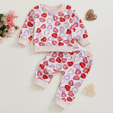 Load image into Gallery viewer, PREORDER: Valentine Girls Sweatshirt and Pant Set 12.23.24
