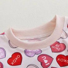 Load image into Gallery viewer, PREORDER: Valentine Girls Sweatshirt and Pant Set 12.23.24
