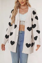 Load image into Gallery viewer, PREORDER: The Candi Button Heart Cardi 12.23.24
