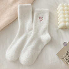 Load image into Gallery viewer, PREORDER: Fuzzy Valentine Heart Socks 12.23.24
