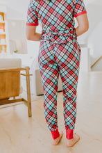 Load image into Gallery viewer, Preorder:Short Sleeve Jogger PJ Set -#6-Plaid(Close 12.22.2023)
