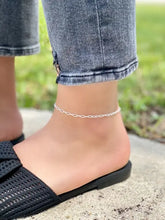 Load image into Gallery viewer, PREORDER: Enamel Paperclip Chain Anklets in Two Colors
