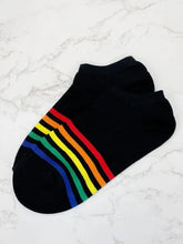 Load image into Gallery viewer, PREORDER: No Show Rainbow Striped Socks in Two Colors
