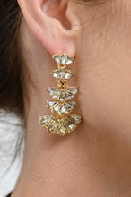 Load image into Gallery viewer, Ella Smoky Crystal Drop Earrings in Light Topaz
