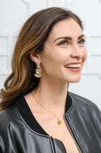 Load image into Gallery viewer, Ella Smoky Crystal Drop Earrings in Light Topaz
