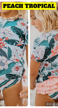 Load image into Gallery viewer, Oopsie Daisy Short Sleeve Rash Guard Swim Suits - Sizes 5-8
