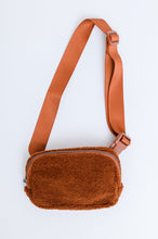 Load image into Gallery viewer, Keeping Up Sherpa Side Bag in Cognac Brown
