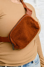 Load image into Gallery viewer, Keeping Up Sherpa Side Bag in Cognac Brown
