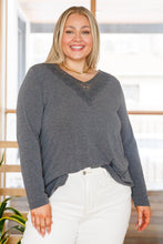 Load image into Gallery viewer, Lacey Long Sleeve V Neck In Gray
