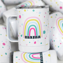 Load image into Gallery viewer, PREORDER: Insulated Mama Rainbow Travel Mug
