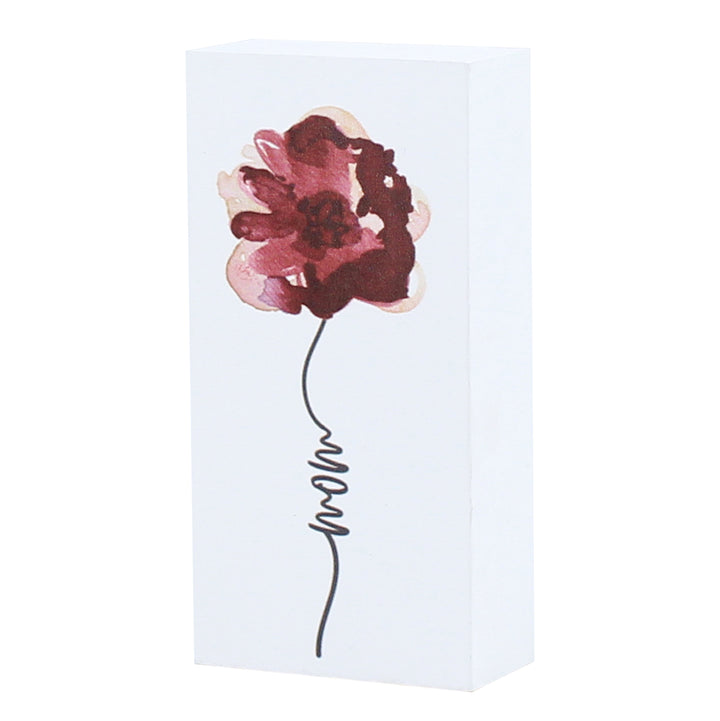 PREORDER: Mom Flower Block Sign