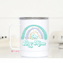 Load image into Gallery viewer, PREORDER: Insulated Boy Mom Rainbow Travel Mug
