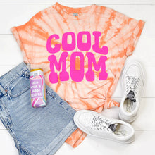 Load image into Gallery viewer, PREORDER: Cool Mom Graphic Shirt in Peach Tie Dye
